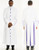 Men's Adam Clergy Robe in White & Purple