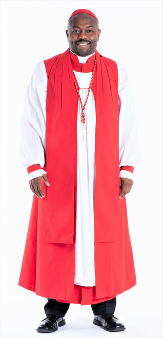0001. Men's Apostle Vestment In Red - 8 Pieces Included