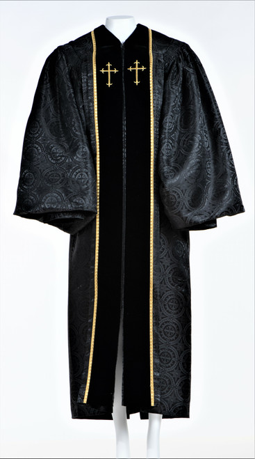 Ladies JT Wesley Pulpit Robe in Black