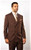 CLOSEOUT: 6x2 Double Breasted Suit in Brown (Limited Sizes Available)