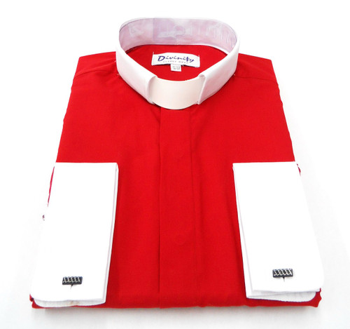 French Cuff Clergy Shirt In Red