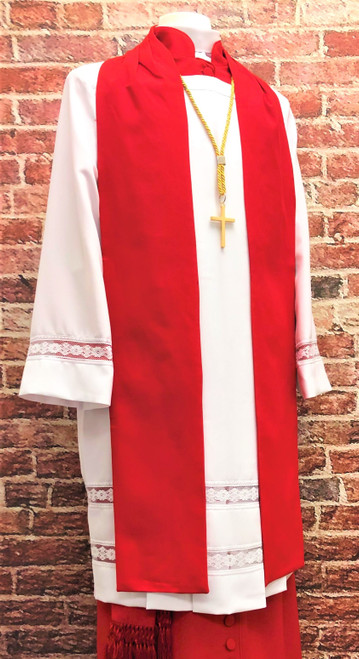 Men's Non-Denominational Vestment in Red - 5 Pieces Included