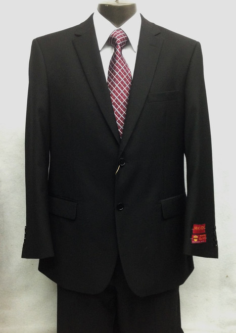 100% All Wool 2-Button Solid Suit By Mantoni
