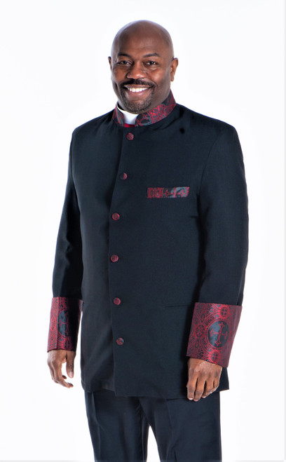 Men's Joseph Clergy Jacket in Black & Red