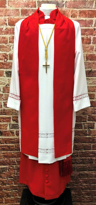Ladies Non-Denominational Vestment in Red - 5 Pieces Included