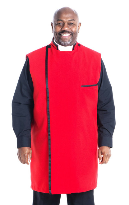 Modern Clergy Apron In Red & Black