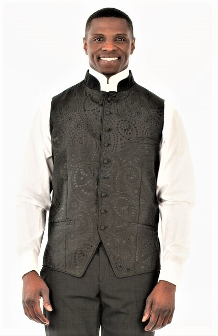 Gershon Clergy Vest in Black 