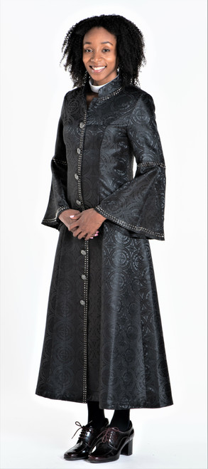 Closeout: Ladies 1-Piece Designer Clergy Dress In Black
