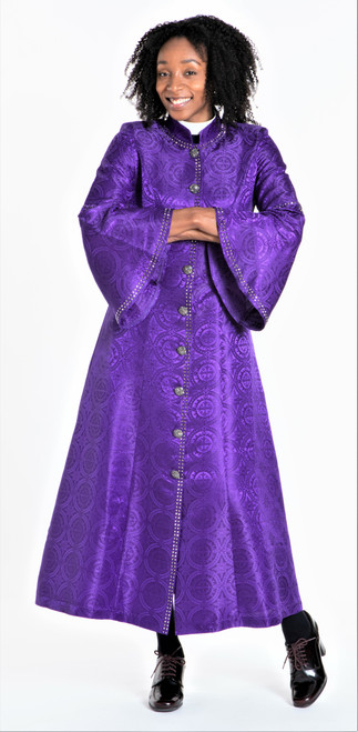 CLOSEOUT:  Ladies 1-Piece Designer Clergy Dress In Purple