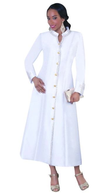 07. Ladies 1-Piece Preaching Robe Dress In White