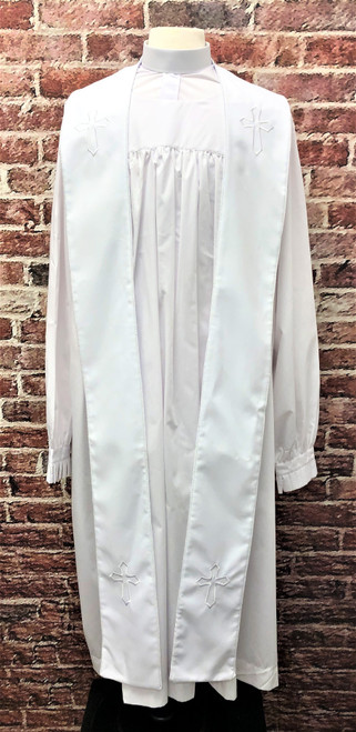 001. Trinity Clergy Stole in White
